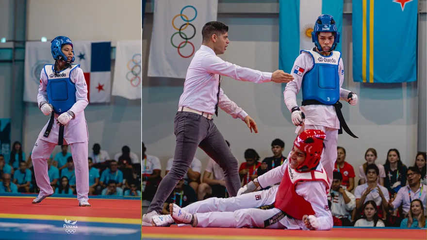 Amira Grira (i) y Sebastián Lasso (d) en acción