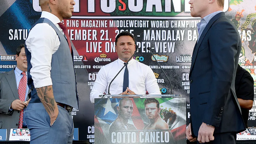 Cotto y "Canelo" en gira promocional.