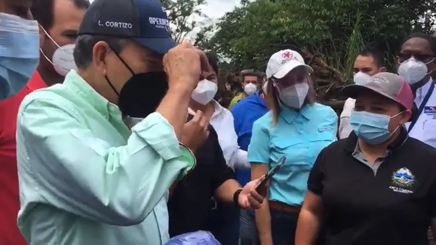 El presidente Cortizo visita zonas afectadas en Chiriquí