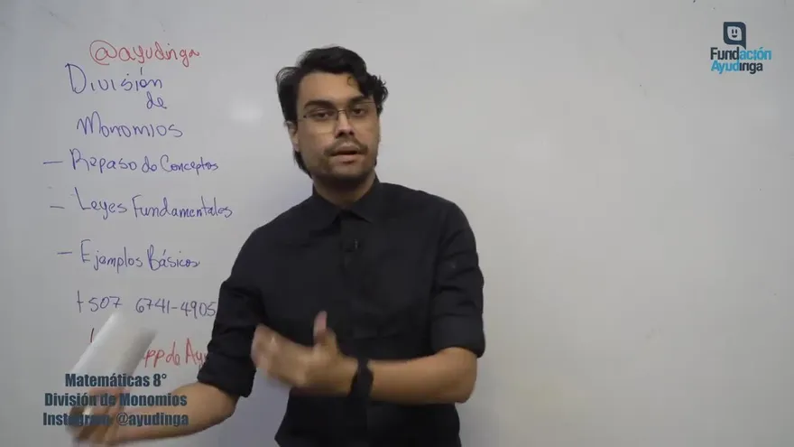 Ayudinga Matemáticas 8° - División de Monomios 25 de marzo de 2020
