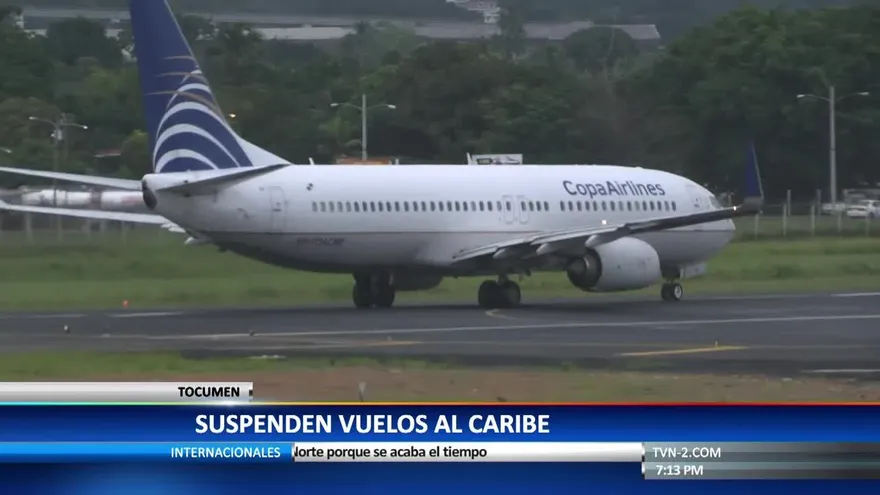 Mantienen suspensión de vuelos entre el Caribe y Panamá