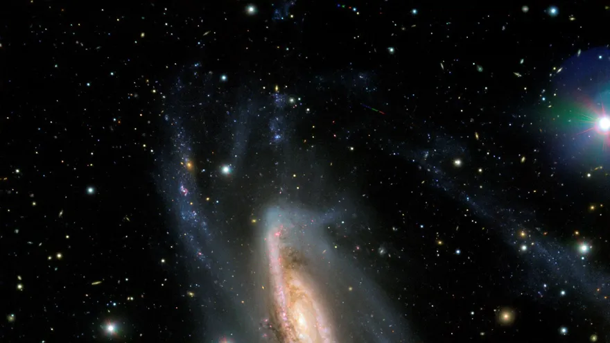 El Observatorio Austral Europeo (ESO) publicó hoy una imagen de gran calidad de la galaxia espiral NGC 3981, situada dentro de la constelación de la Taza.