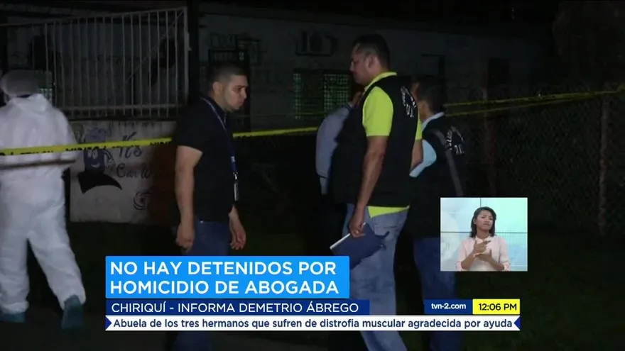 No hay detenido por homicidio de abogada en Chiriquí