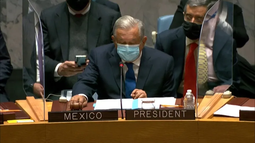 López Obrador arremete contra corrupción en sesión del Consejo de Seguridad ONU