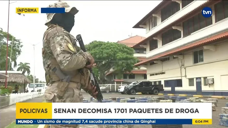 Decomisan más de 2,500 paquetes de droga en Colón