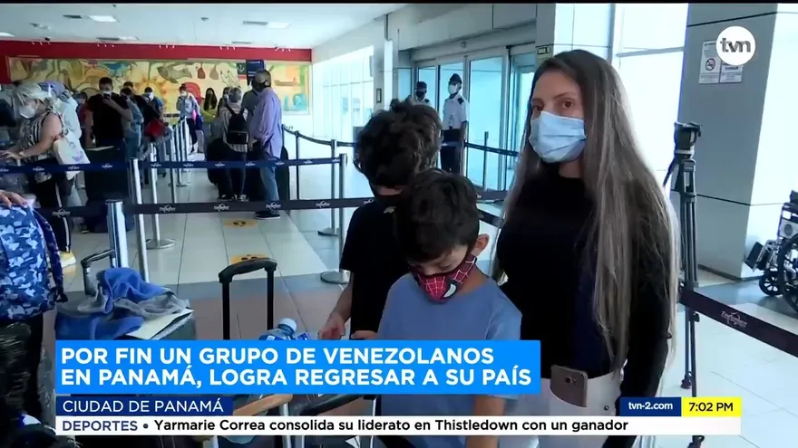 Por fin un grupo de venezolanos en Panamá, logra regresar a su país