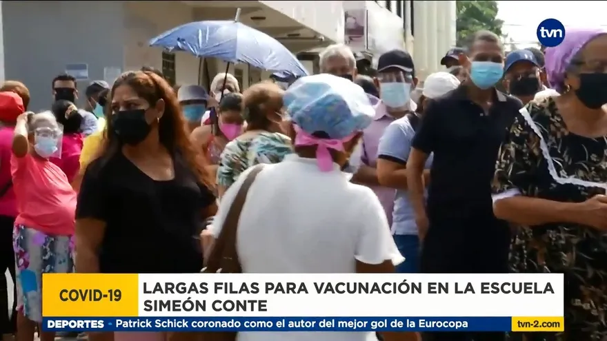 Largas filas para vacunación de pacientes crónicos en Coclé