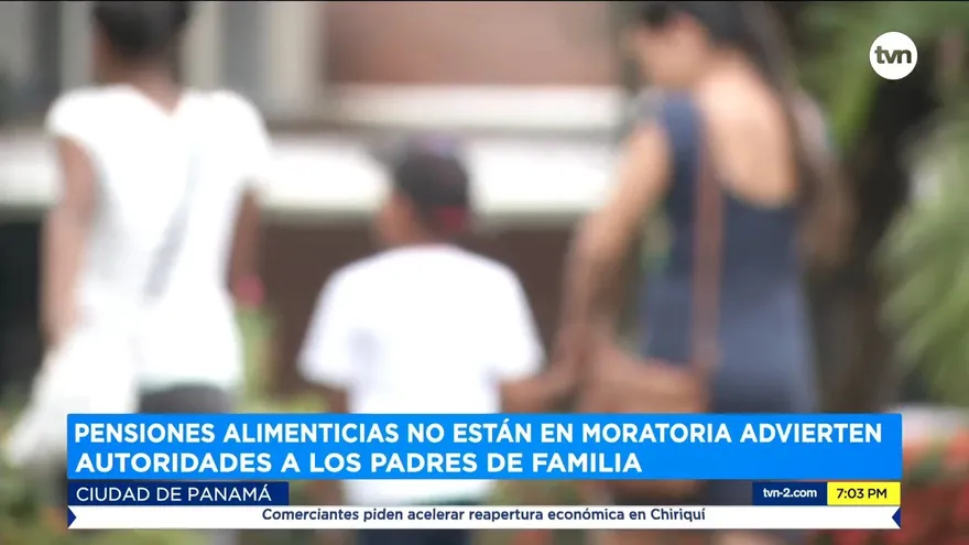 Pensiones alimenticias no están incluidas en la moratoria advierten las autoridades