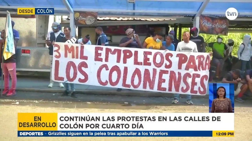 Sigue el paro general por cuarto día en Colón