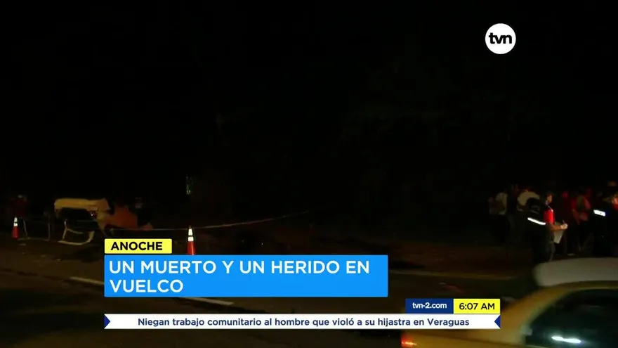 Accidente en Colón deja un muerto y un herido