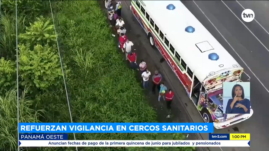 Autoridades mantienen vigilancia en cercos sanitarios de Panamá Oeste