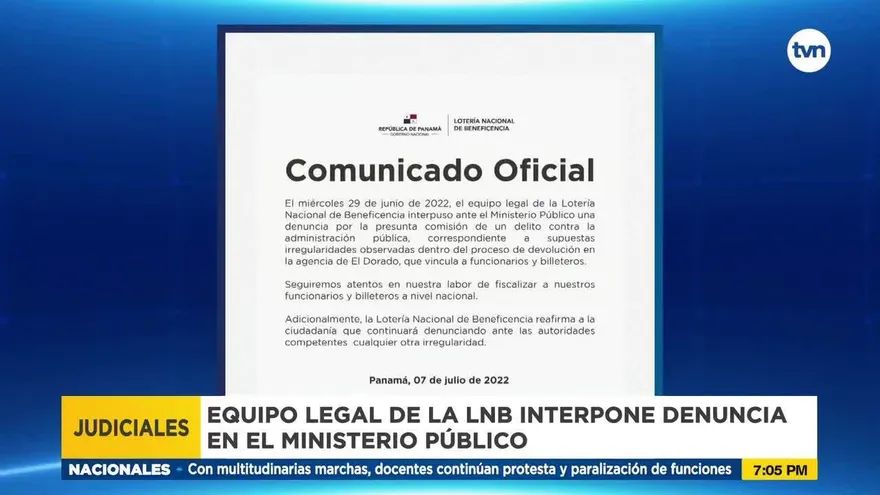 LNB interpone denuncia ante el Ministerio Público