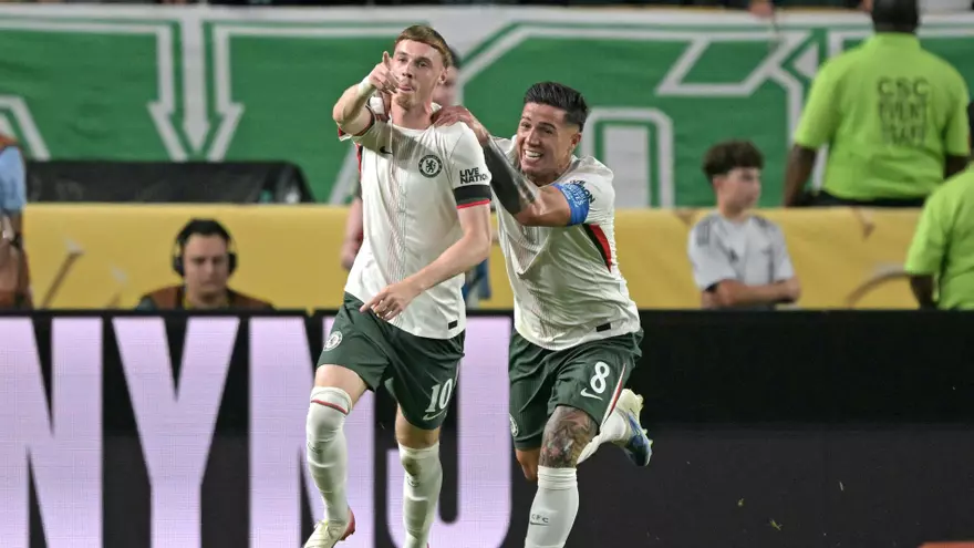Cole Palmer y Enzo Fernández Palmeiras vs Chelsea Mundial de Clubes 2025