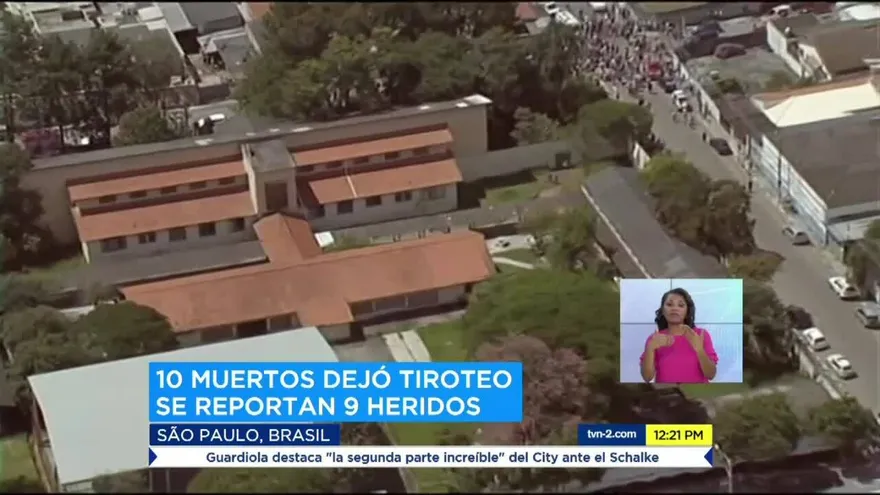 10 muertos deja tiroteo en escuela en Brasil