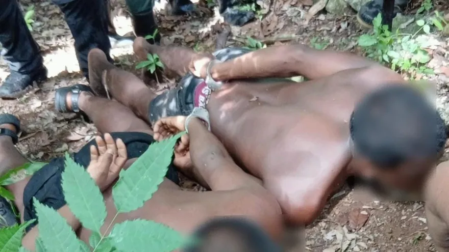 Policía Nacional aprehendió a dos personas conocidas con los alias de 'Mata Sapo' y 'Potongo'.