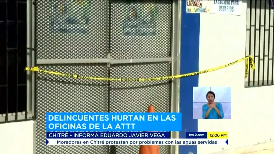 Se registra hurto en la sede de la ATTT en Chitré