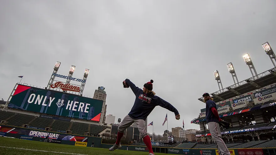 El clima no era el adecuado en Cleveland para jugar