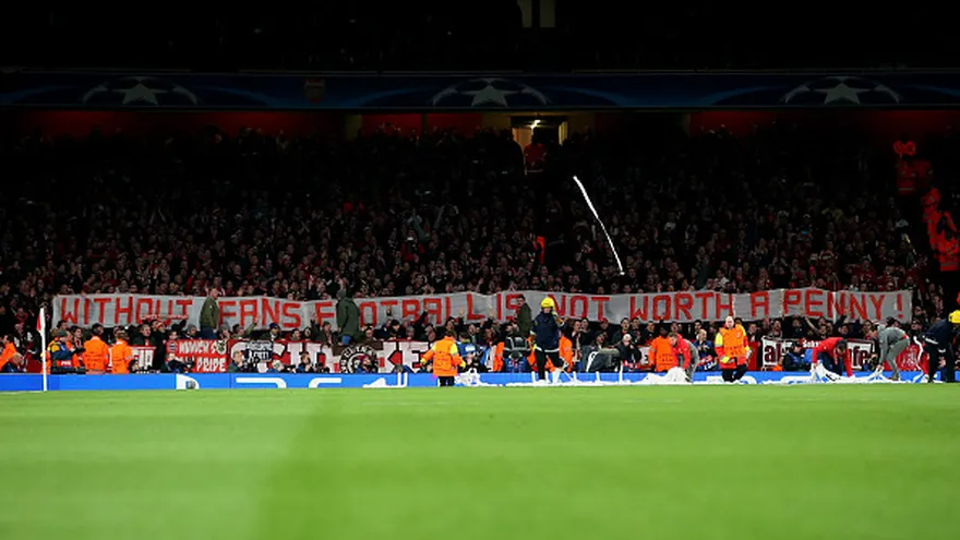 Los fanáticos estuvieron muy involucrados en el partido de Champions entre Arsenal y Bayern Múnich
