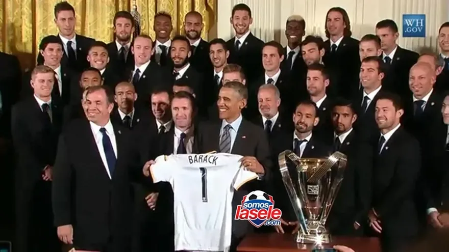 Penedo en la Casa Blanca con LA Galaxy