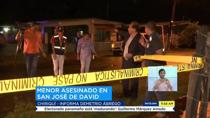 No hay detenidos por asesinato de menor en Chiriquí
