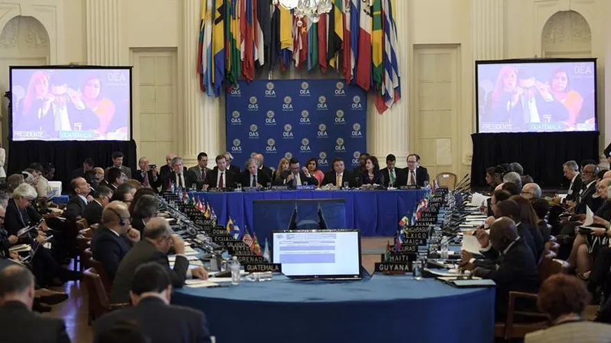 Vista general de la vigésima novena reunión de consulta de Ministros de Relaciones Exteriores de la Organización de los Estados Americanos realizada en la OEA hoy miércoles 31 de Mayo de 2017, en Washington DC, EE.UU.