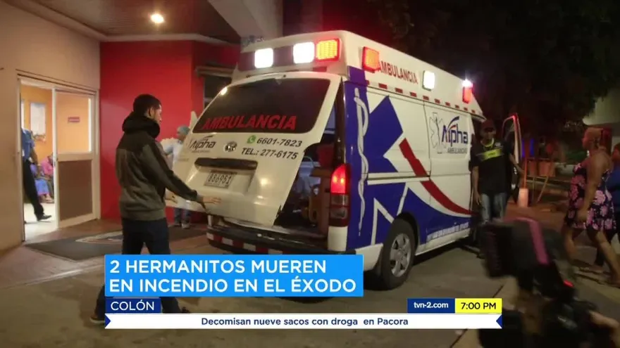 Dos niños mueren en incendio en Colón