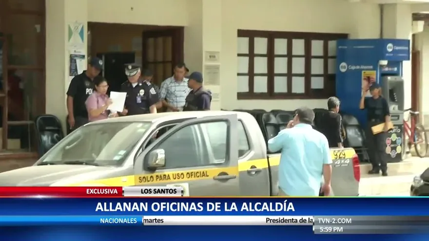 Realizan allanamiento a sede de la Alcaldía en La Villa de Los Santos