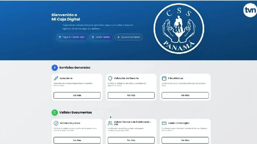 Imagen el portal Mi Caja Digital.