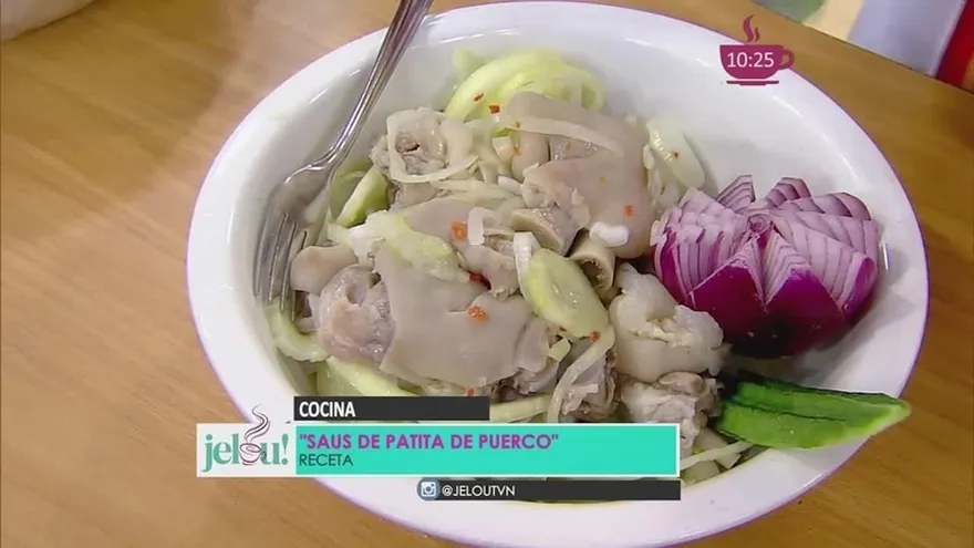 Saus de patita de puerco, una receta que no podía faltar en nuestra cocina