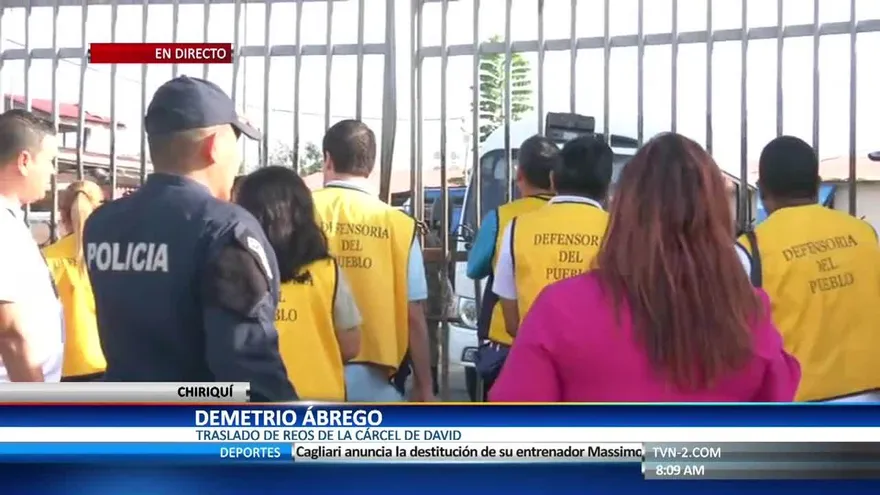Trasladan a reos de la cárcel pública de David
