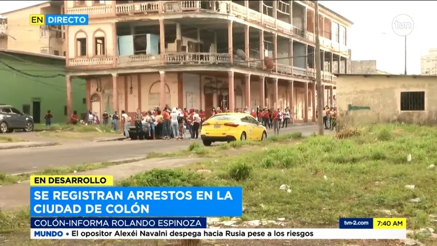 Se registran arrestos por protestas en Colón