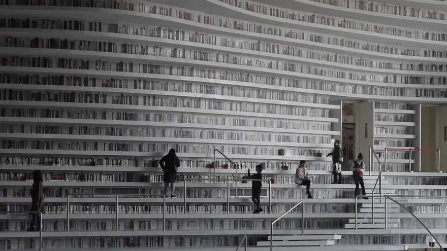 La biblioteca futurista china, más ilusión que libros