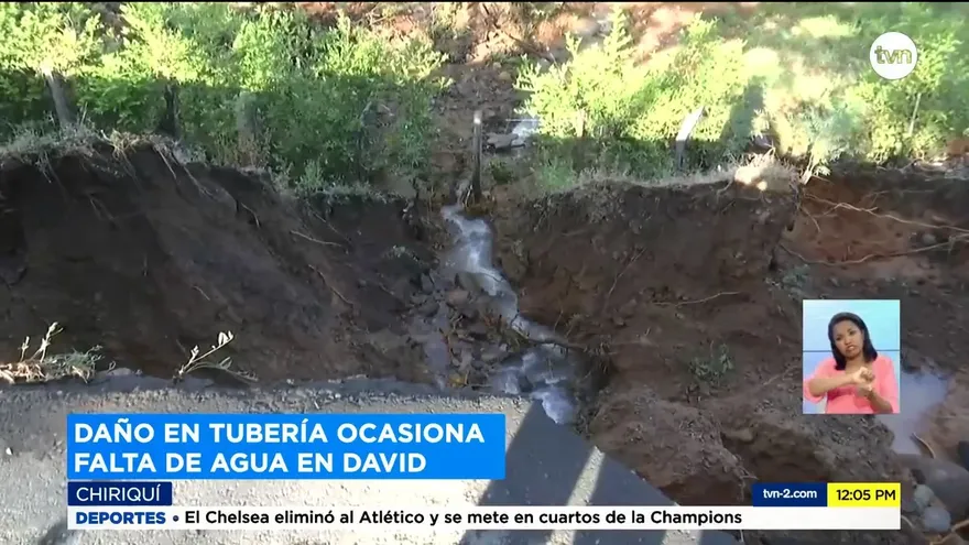 Daño en tubería provoca falta de agua en David