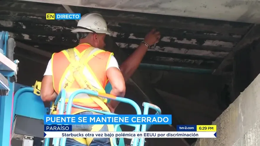 Siguen trabajos en el puente de Paraíso