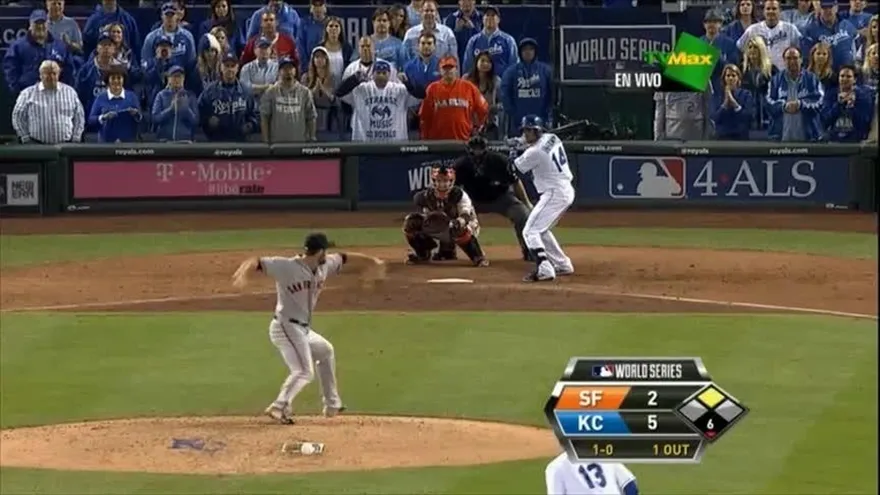 Omar Infante con HR, Gigantes 2 - 7 Reales