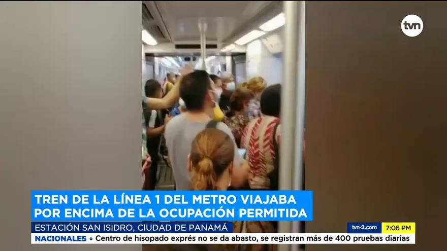 Tren de la Línea 1 del Metro viajaba por encima de la ocupación permitida