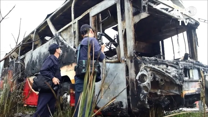 Veintiséis muertos tras accidente de autobús en Taiwán