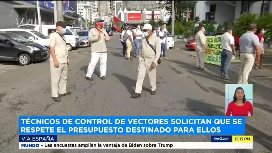 Técnicos de control de vectores protestan