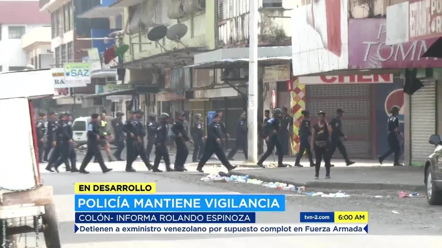 Colón bajo toque de queda