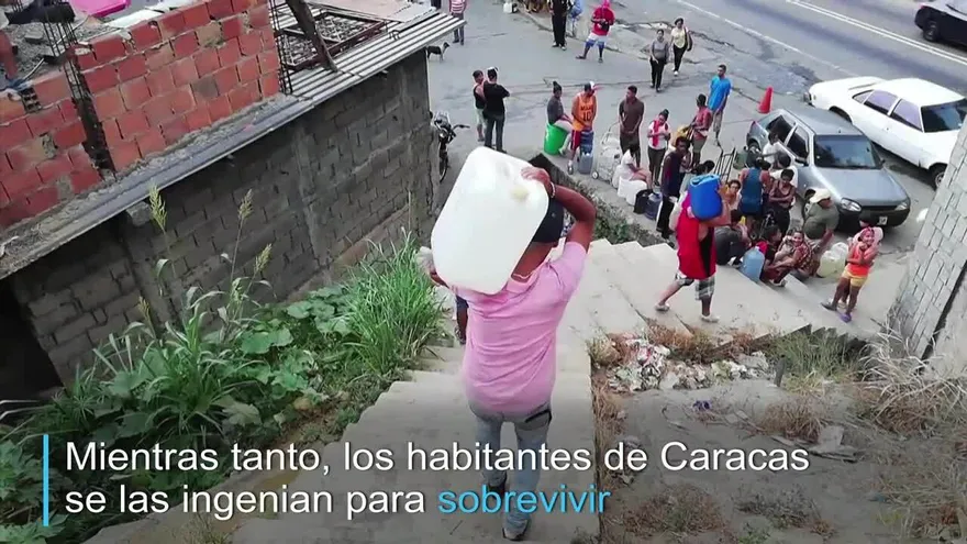Venezolanos "sin una gota de agua" en medio de apagones