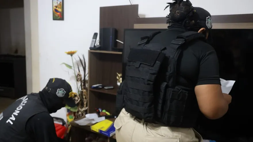 Diligencias de allanamiento durante la operación 'Vaquero'