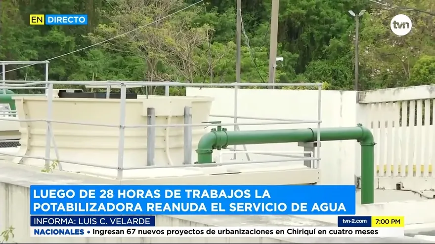 Potabilizadora de Chilibre reanuda tras 28 horas de trabajos