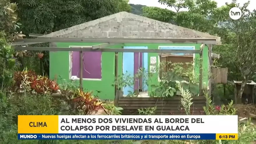 Deslave provoca afectaciones en al menos dos viviendas de Gualaca