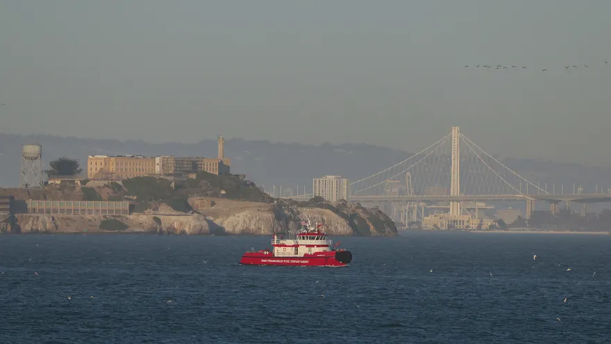One dead, three missing after boat capsizes and catches fire near Alcatraz in US