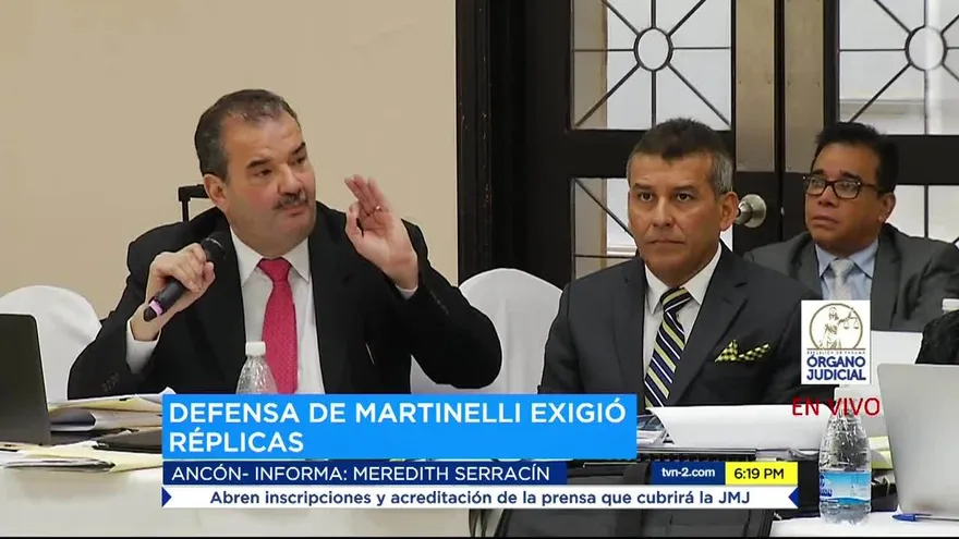 Defensa de Martinelli responde a objeciones de fiscalía y acusador autónomo en caso ‘pinchazos’