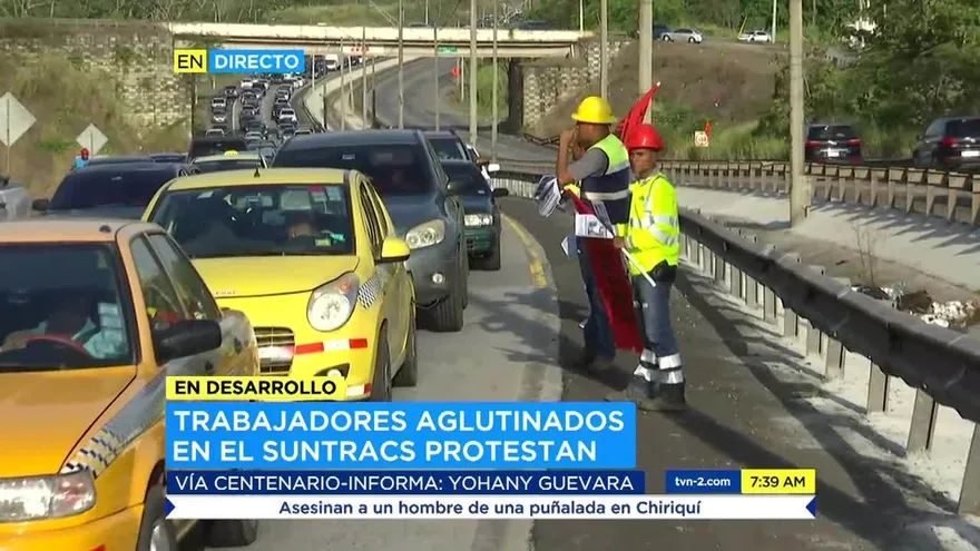 Suntracs protesta en varios puntos de la capital