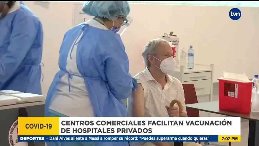 Centros comerciales facilitan vacunación de los hospitales privados