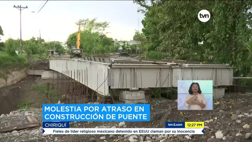 Residentes de Alanje piden agilizar construcción de puente