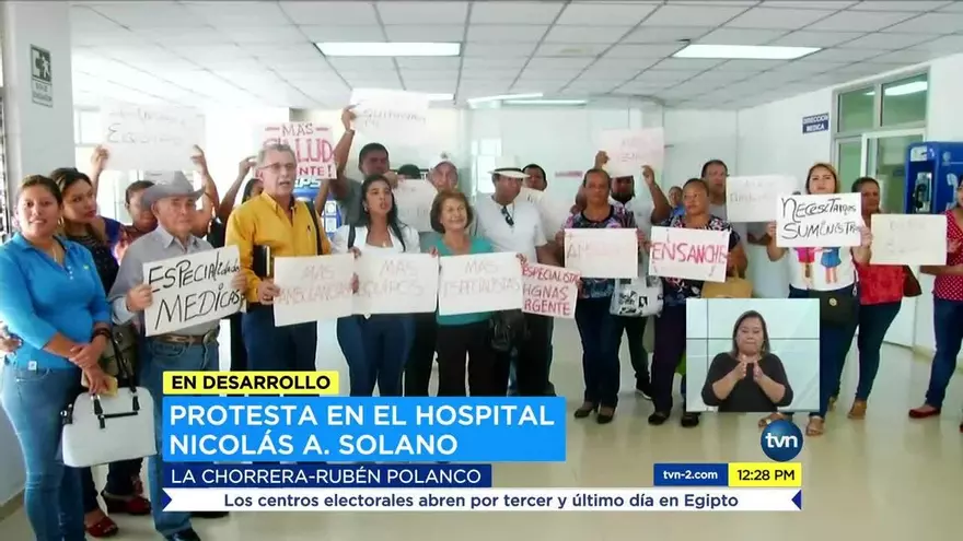 Protestas en el hospital Nicolás A. Solano