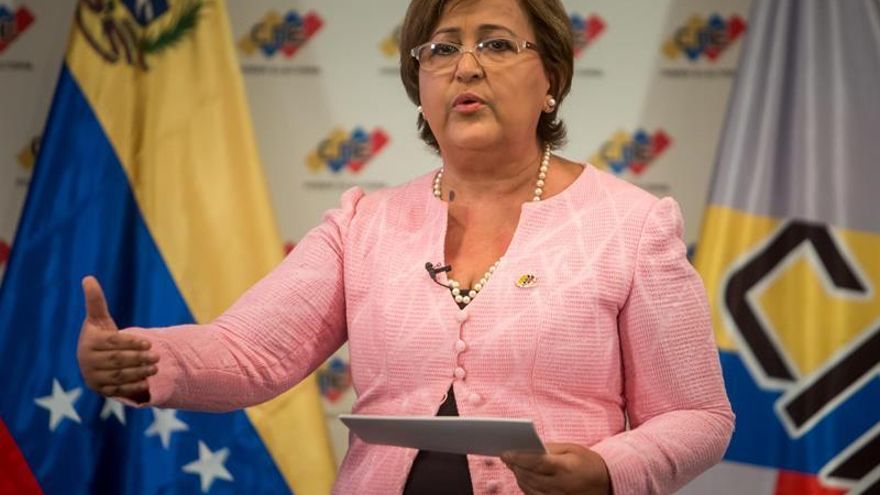 La presidenta del Consejo Nacional Electoral (CNE), Tibisay Lucena.
